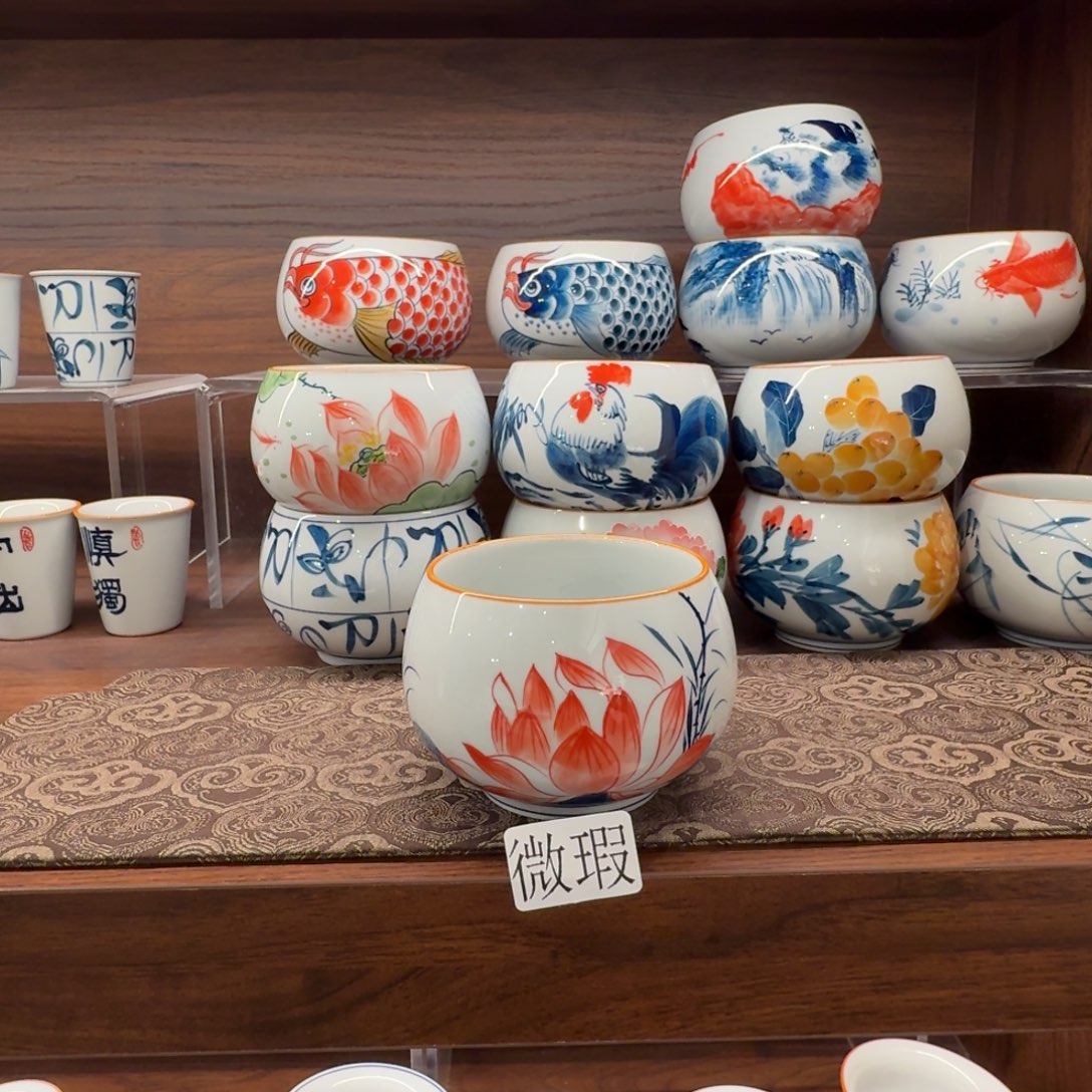 釉下彩纯手绘微瑕