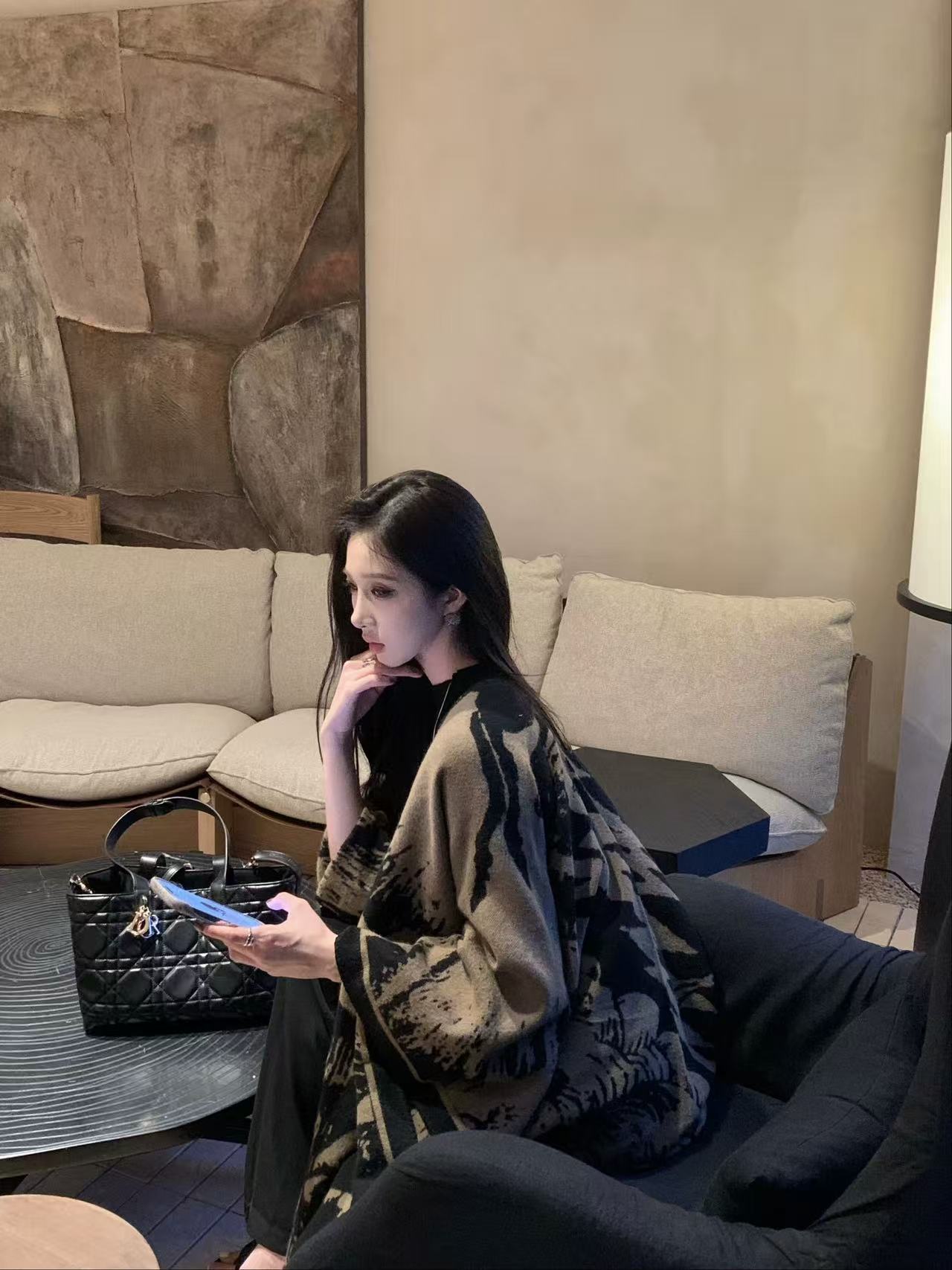 【雾也山林-黑金】初秋披肩仿羊绒旅游民族风围巾披肩空调房T77-2