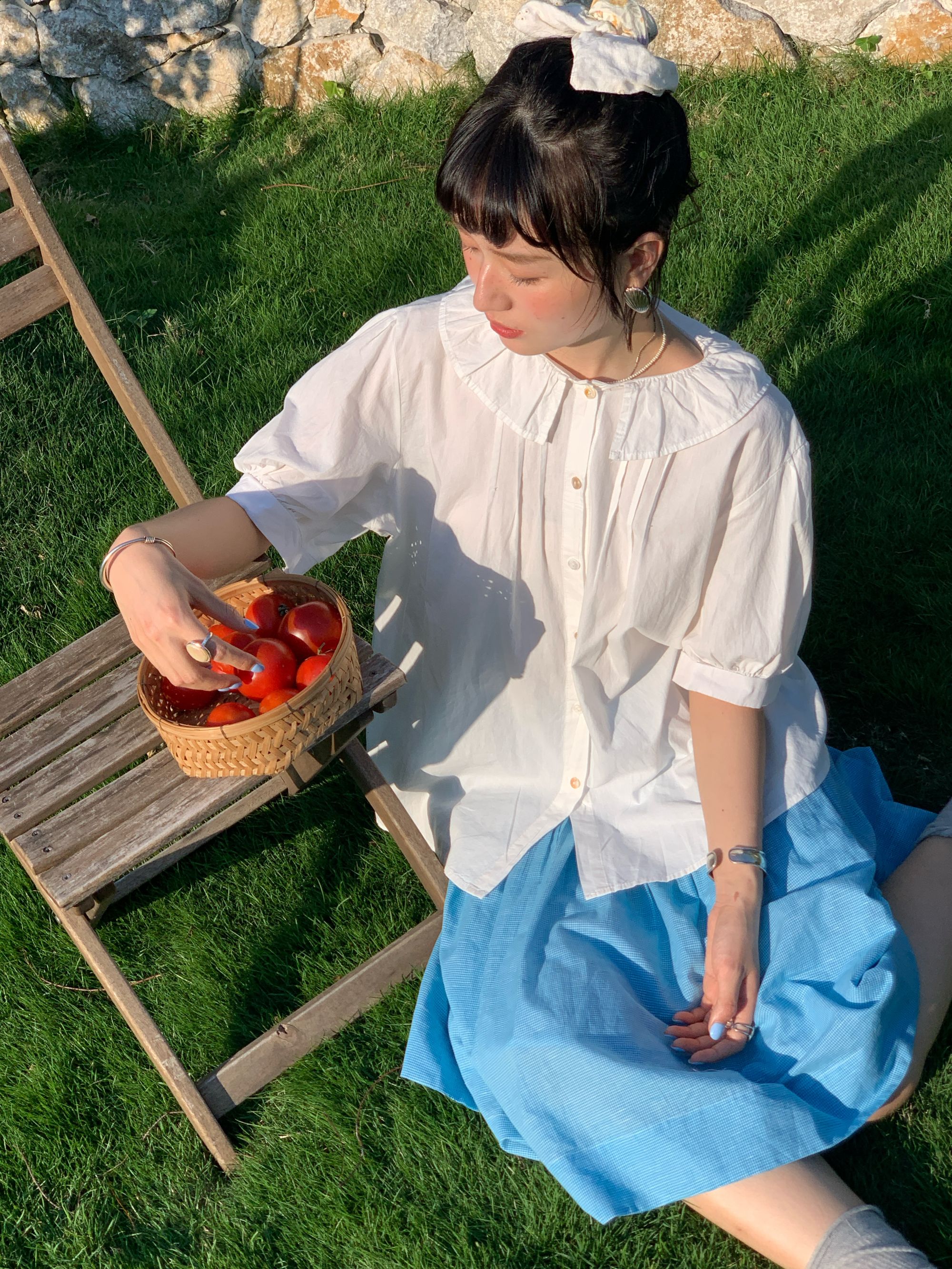 秋屿moment 简约休闲系扣短袖衬衫