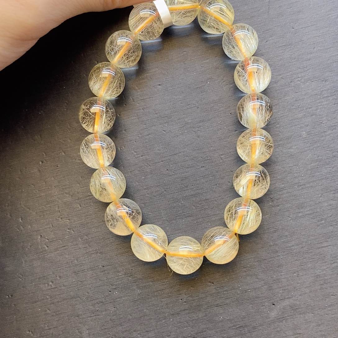 水晶手链未镶嵌38金发11mm