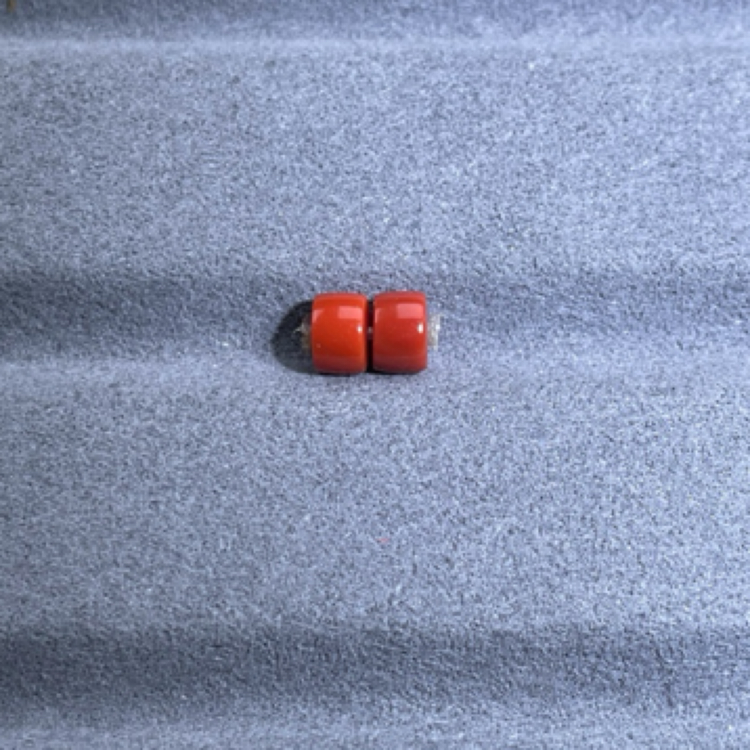 天然川料南红满色满肉精工隔片5×3.4MM