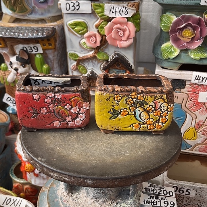 粗陶材质多肉花盆