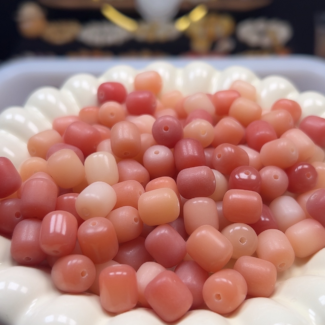 菩提根/象牙果手串卡12粉色年糕110颗