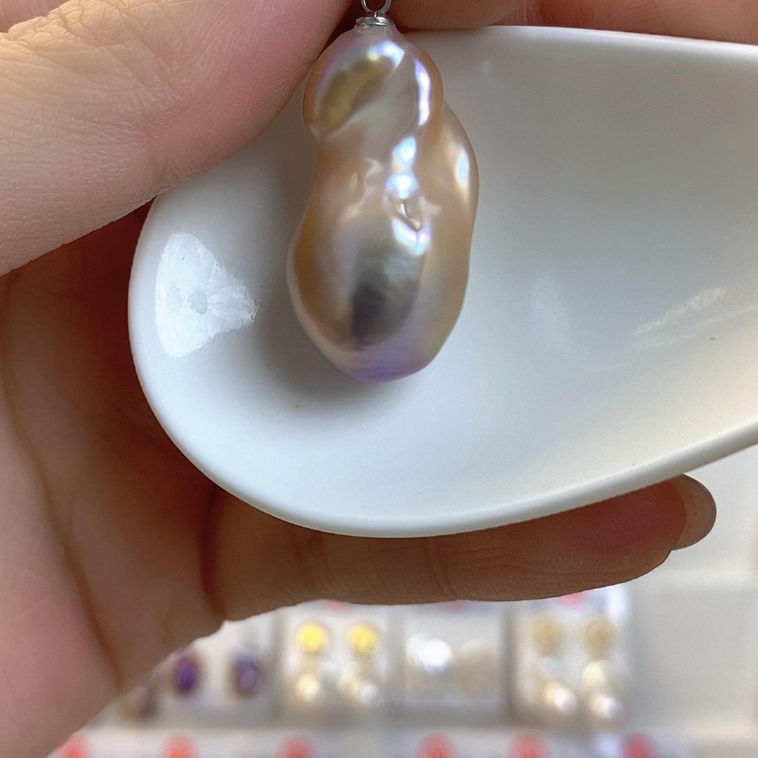 淡水珍珠颈饰银S925镶嵌
