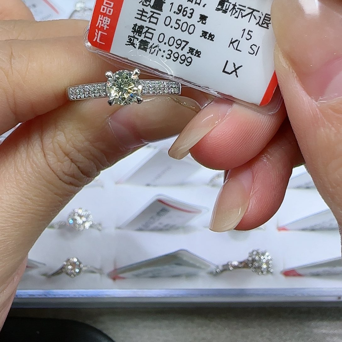 钻石戒指/指环18K金镶嵌