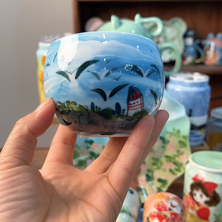 陶景德镇釉下手绘陶瓷 