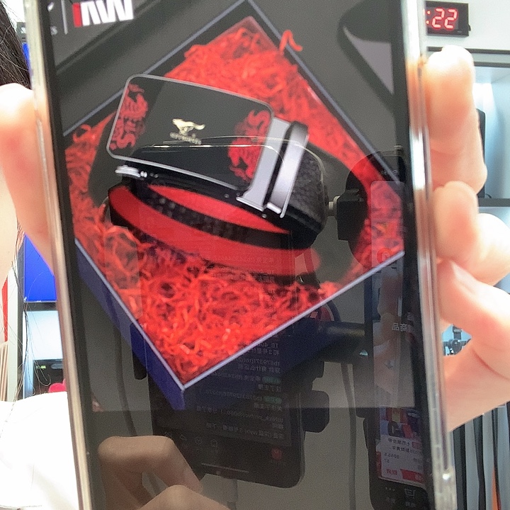 真皮男士红腰带百搭牛皮