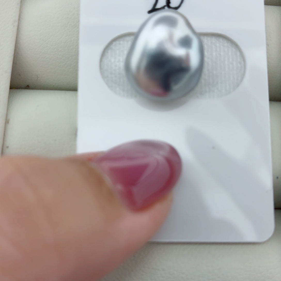 海水珍珠裸珠海水珍珠大溪地铂金灰keshi裸珠