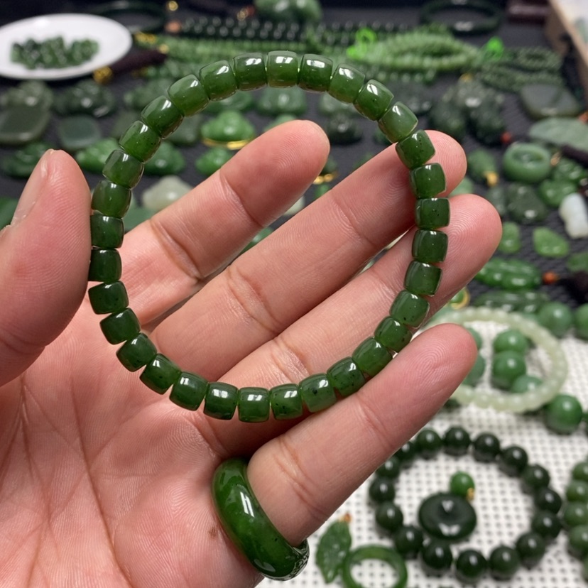 【闪购商品】和田玉（碧玉）手链未镶嵌