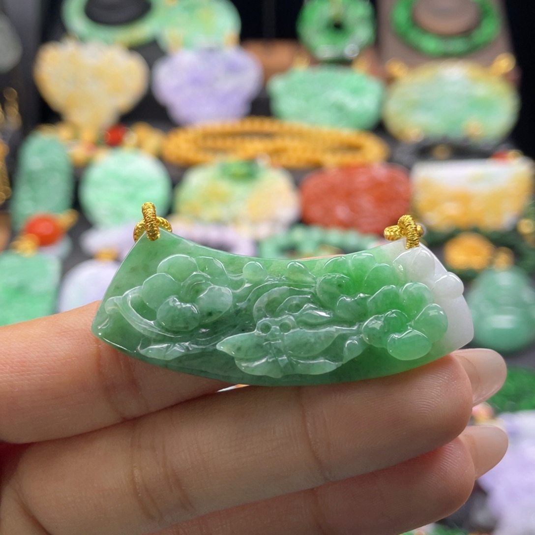 翡翠未镶嵌颈饰代编织