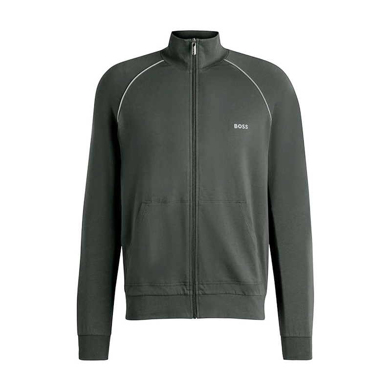 HUGO BOSS雨果博斯男款立领卫衣秋季新款休闲舒适时尚潮流外套