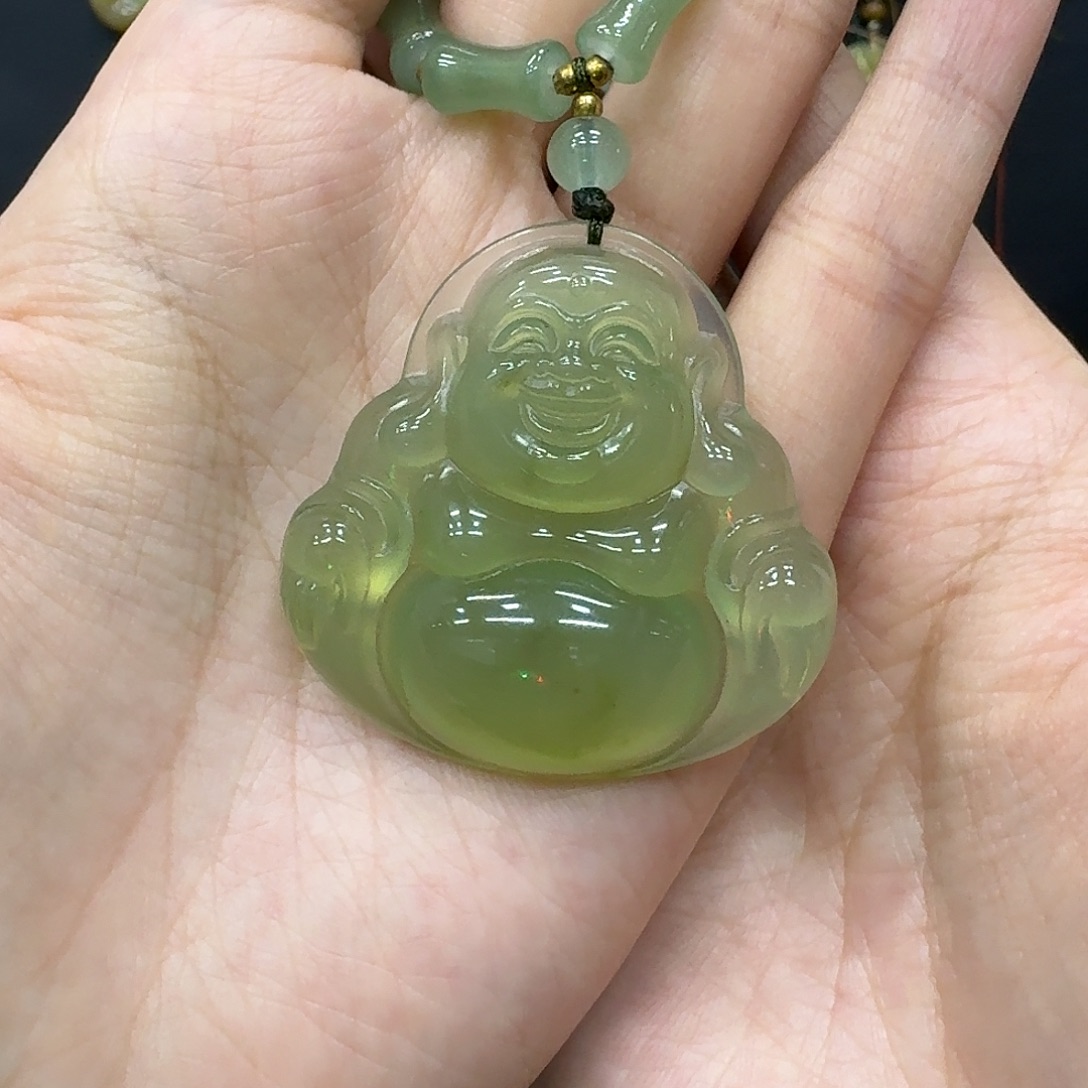 ᥫ***荣蛇纹石玉未镶嵌颈饰