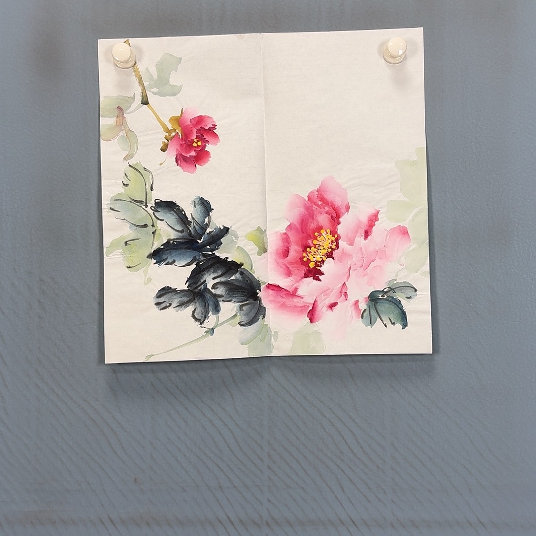 国画1235 牡丹图画师大