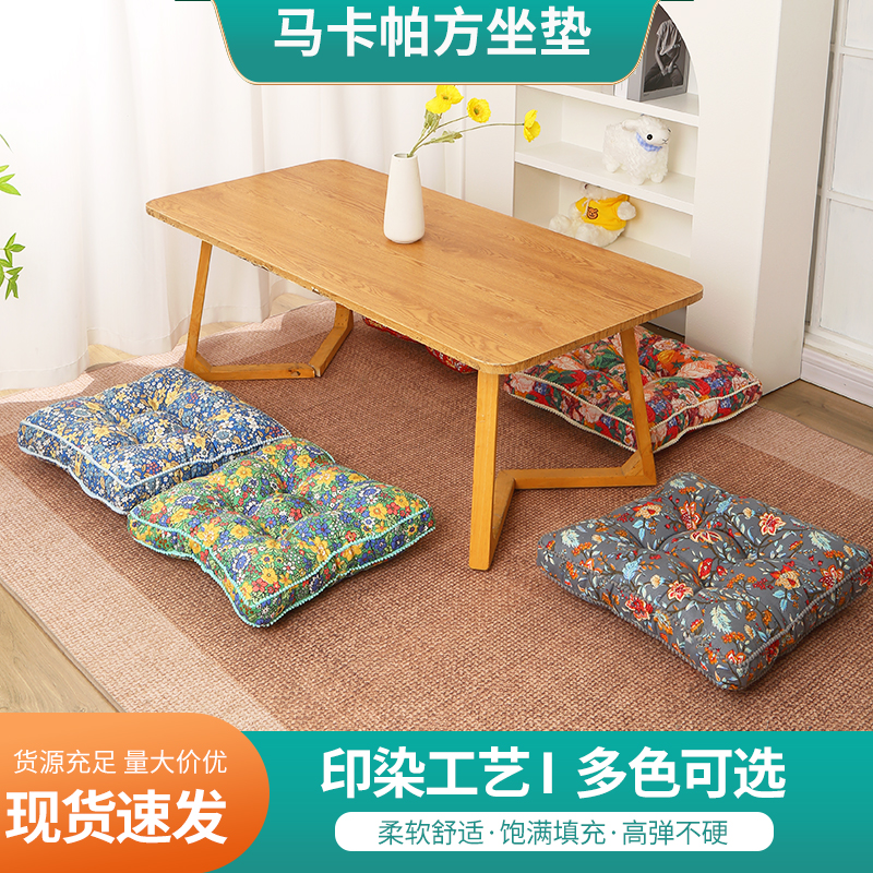 加厚棉麻坐垫办公室学生椅子垫通用四季适用座垫软垫子柔软透气