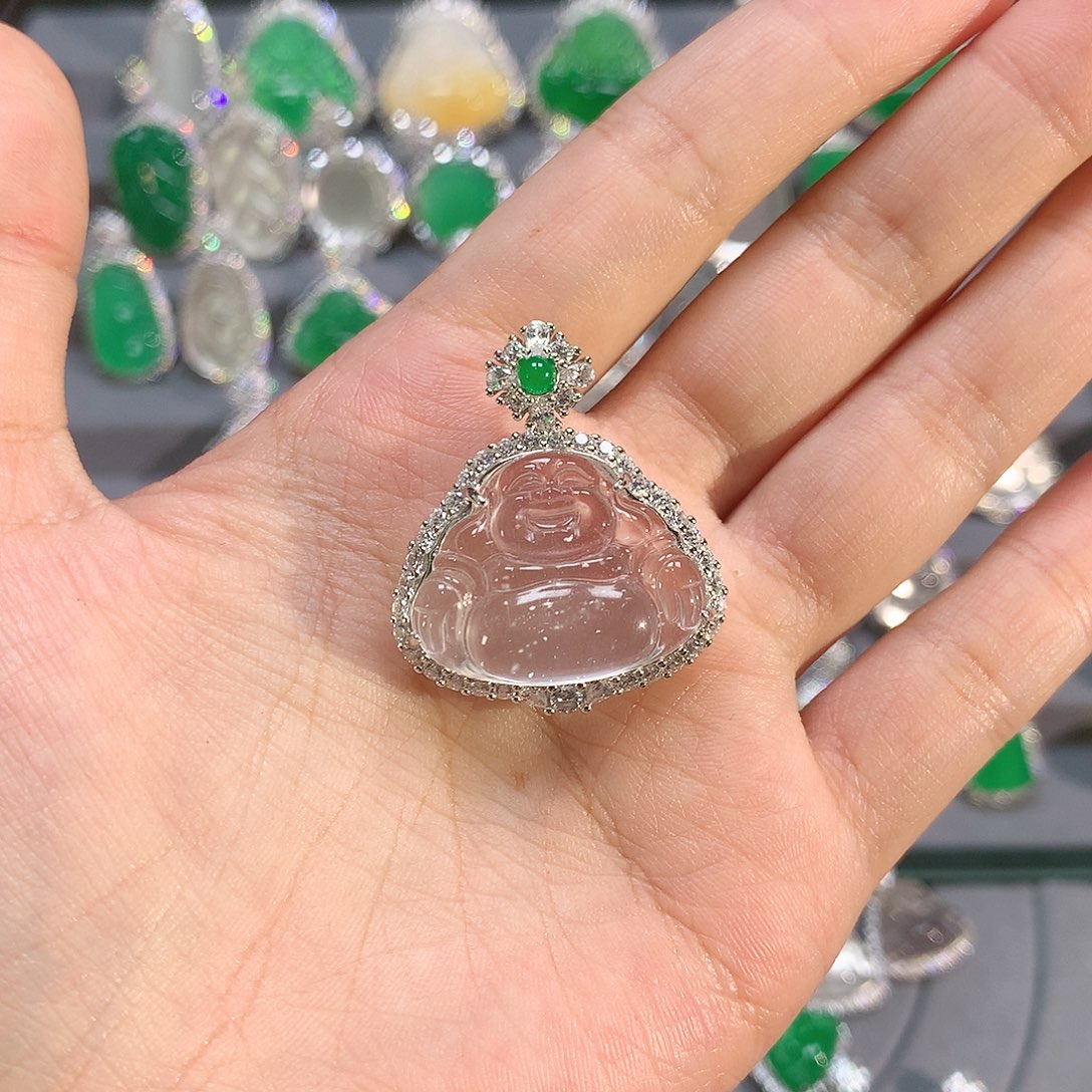 石英质玉颈饰银S925镶嵌米**鸭