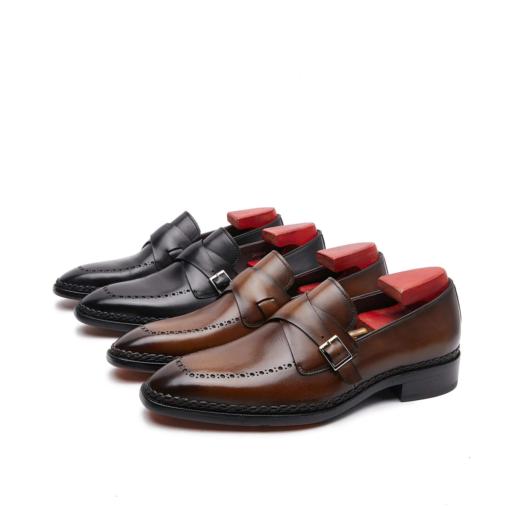 五线挪威缝商务休闲皮鞋英伦风时尚透气休闲皮鞋商务舒适一脚蹬