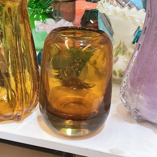 无铅玻璃花瓶高18厘米口径7厘米