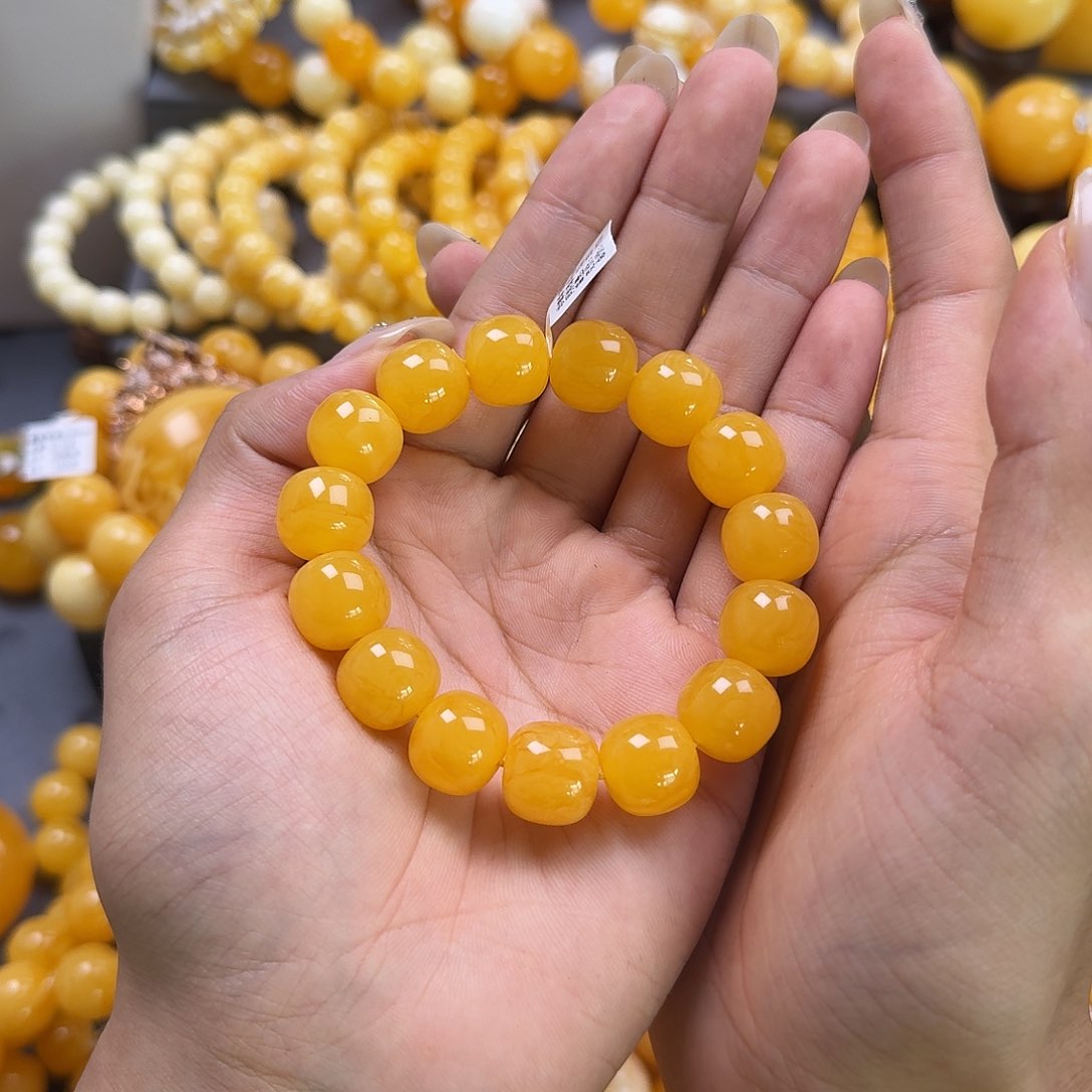 未镶嵌琥珀珠宝奇石同料14mm