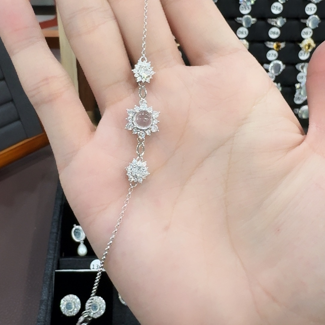 芙蓉石戒指银S925镶嵌生**录