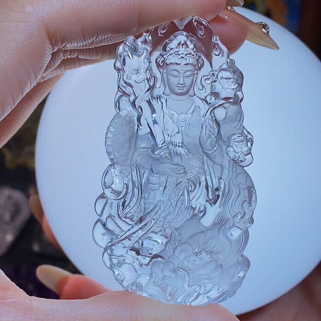 牧***野水晶颈饰未镶嵌吊坠