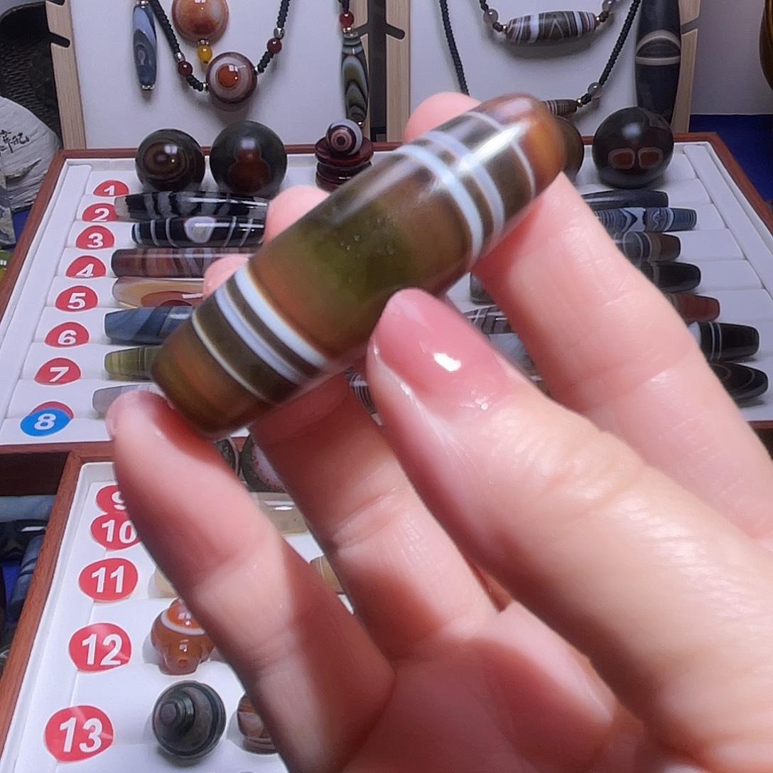 飞***湖玛瑙未镶嵌吊坠玛瑙桶珠