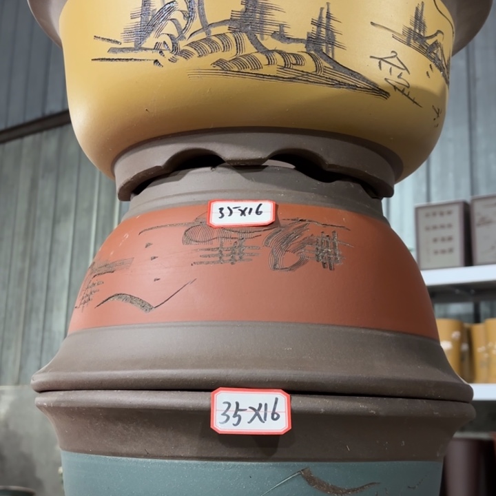 紫砂花盆     100-3。 