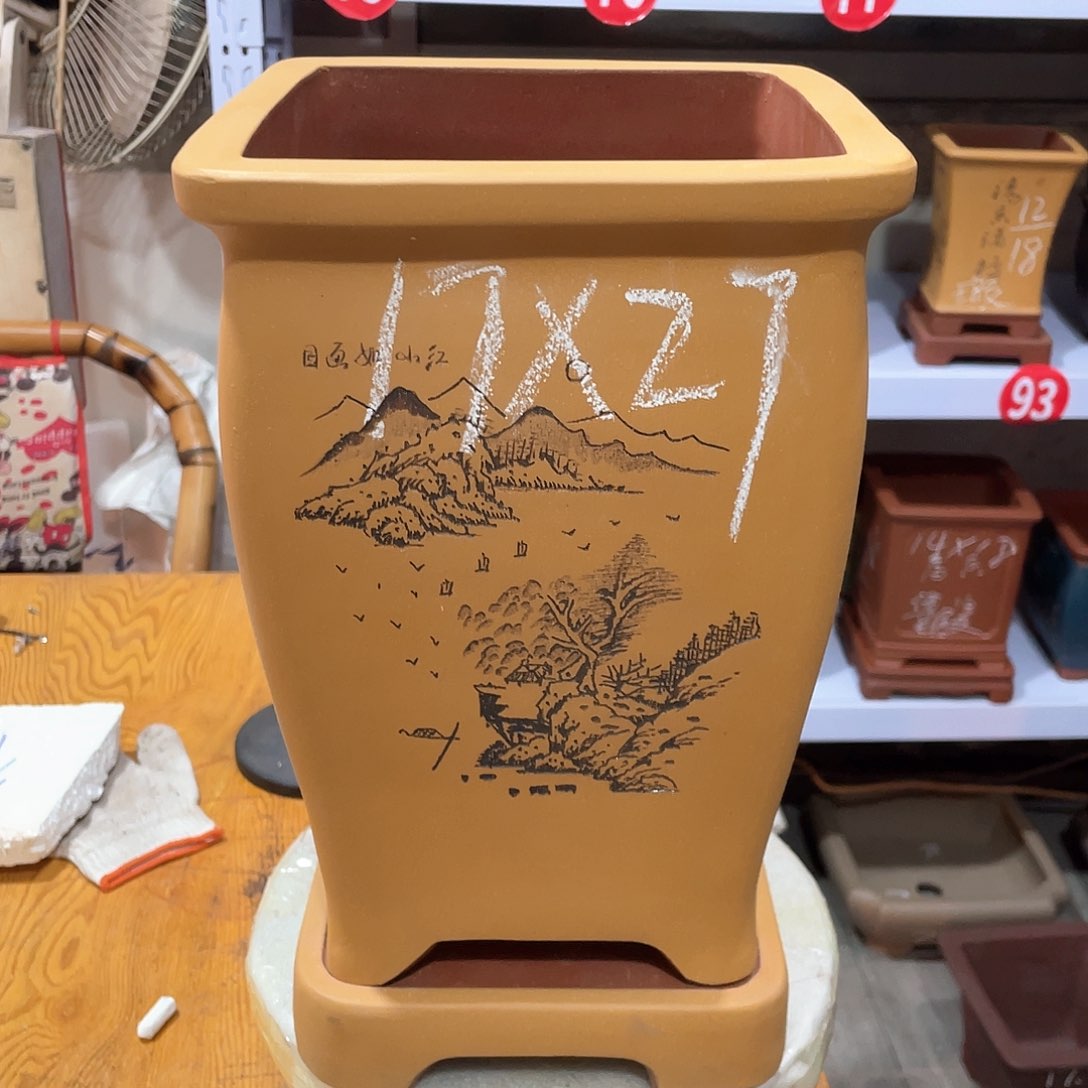 紫砂天心紫砂手工花盆