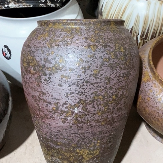 紫砂花盆口21高度43铁锈