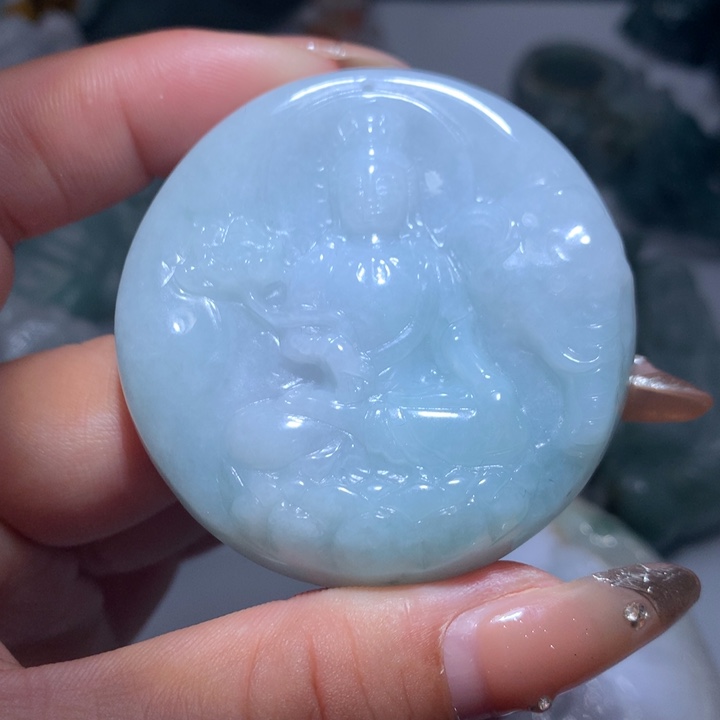 翡翠未镶嵌颈饰保真天然A货翡翠