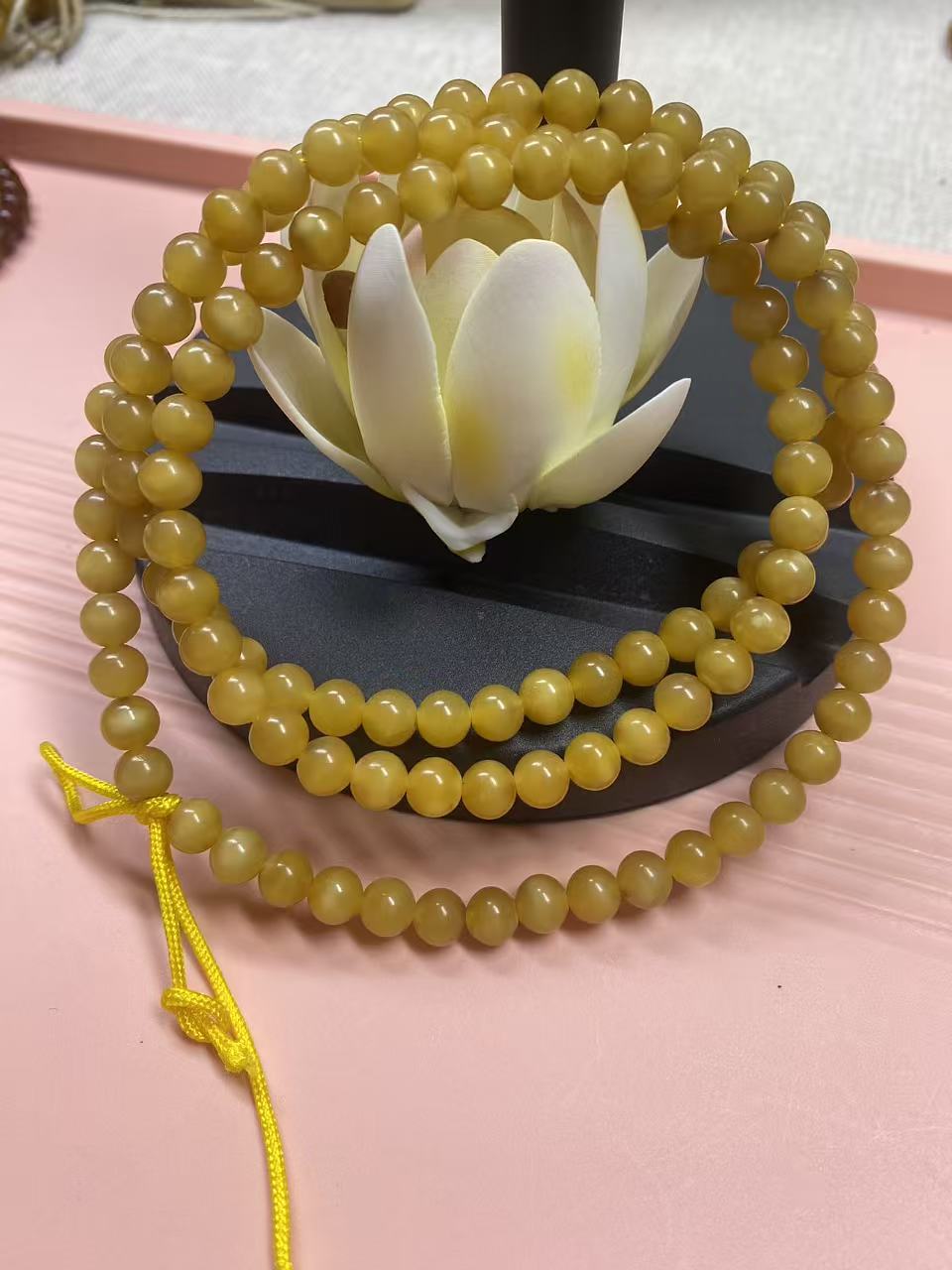 龙脊菩提玉化圆珠7mm脖挂108 为缩尺 一物一图 客服挑串