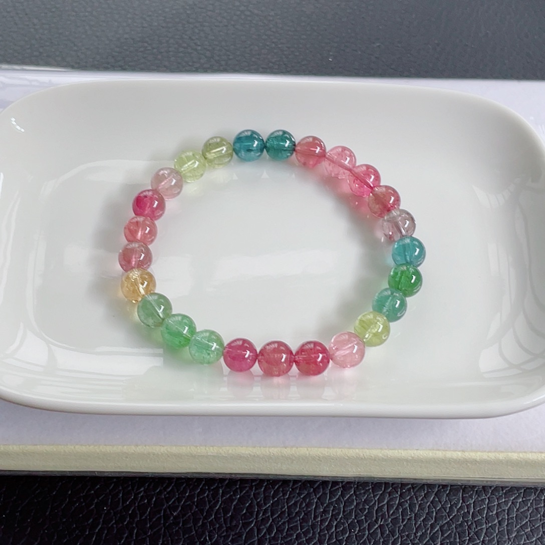 未镶嵌手链碧玺7.5mm左右