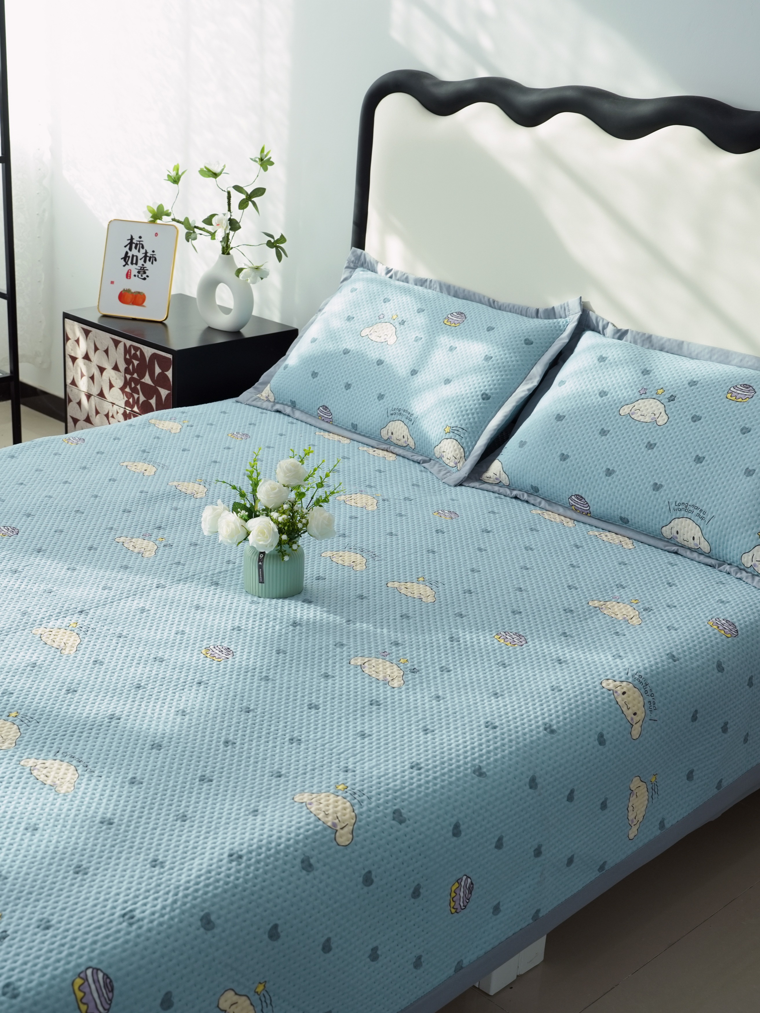 【四季换新床盖】200*230吸汗透气水洗斜纹床盖防滑床单不跑床