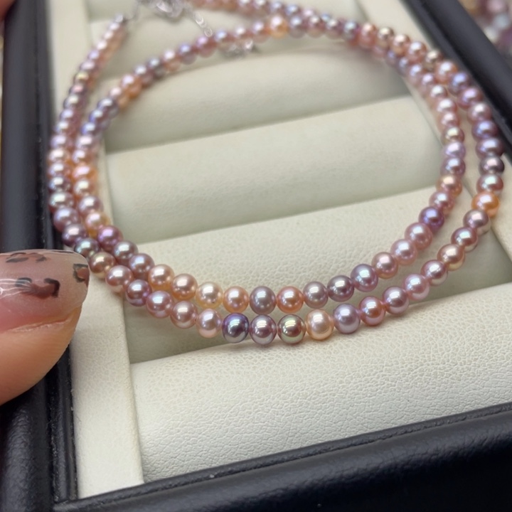 淡水珍珠项链银S925镶嵌