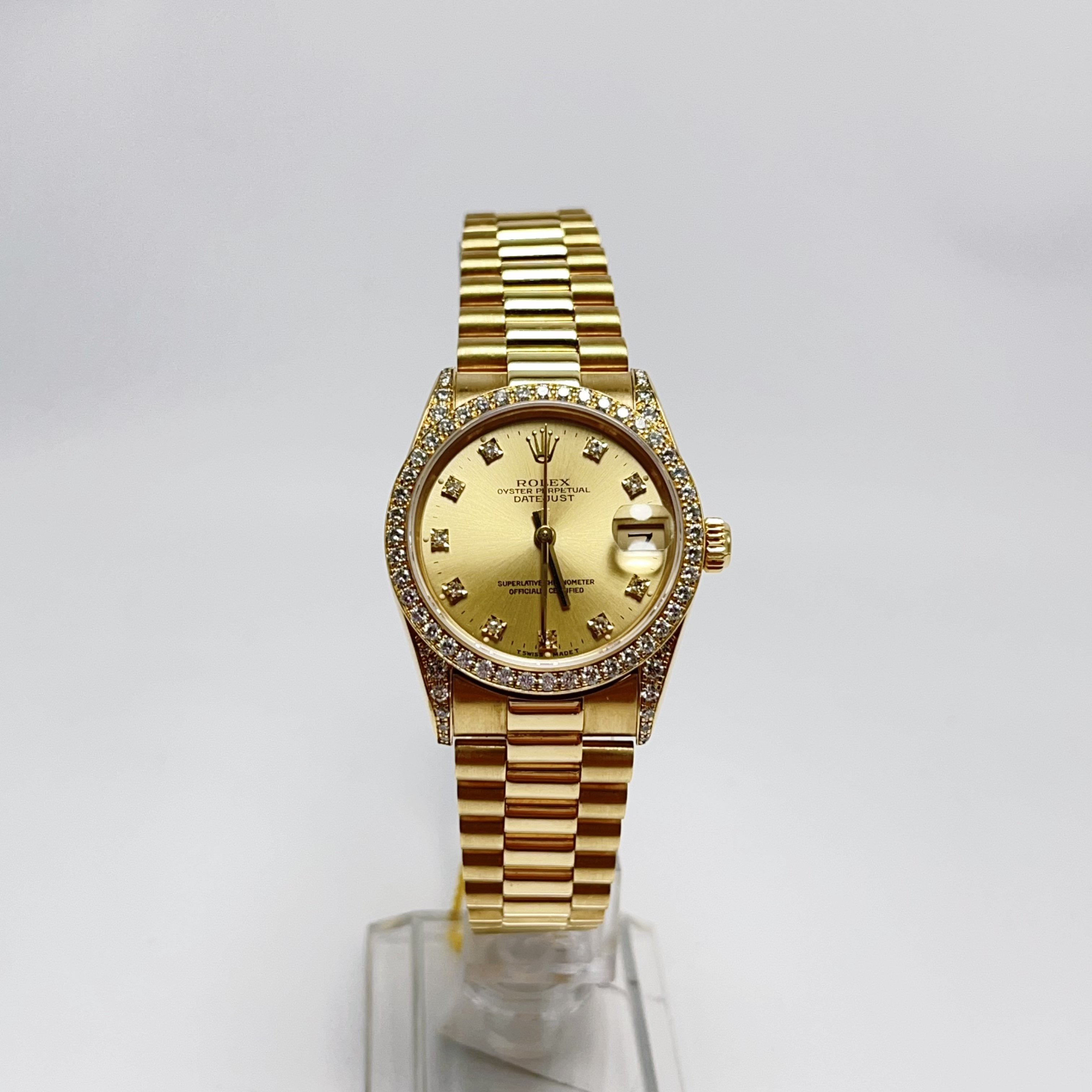 99新 Rolex/劳力士 68158/香槟金/31mm/原钻/自动机械/精致/拆单