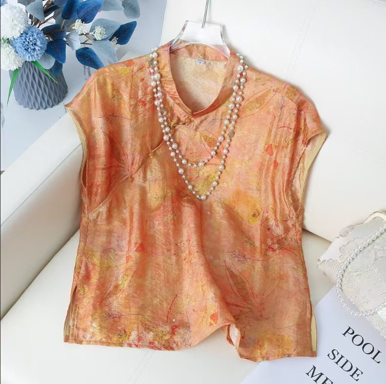 棠眠新中式国风提花坎肩背心夏季女装上衣