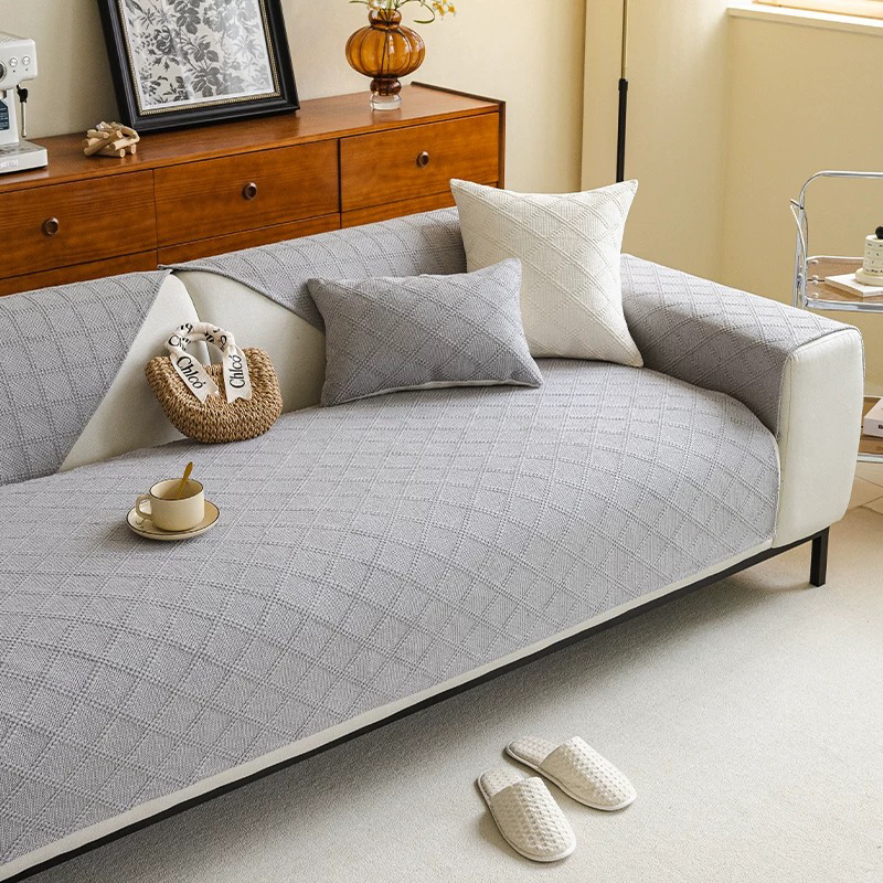 棉麻编织单块沙发垫90*300微瑕～N303