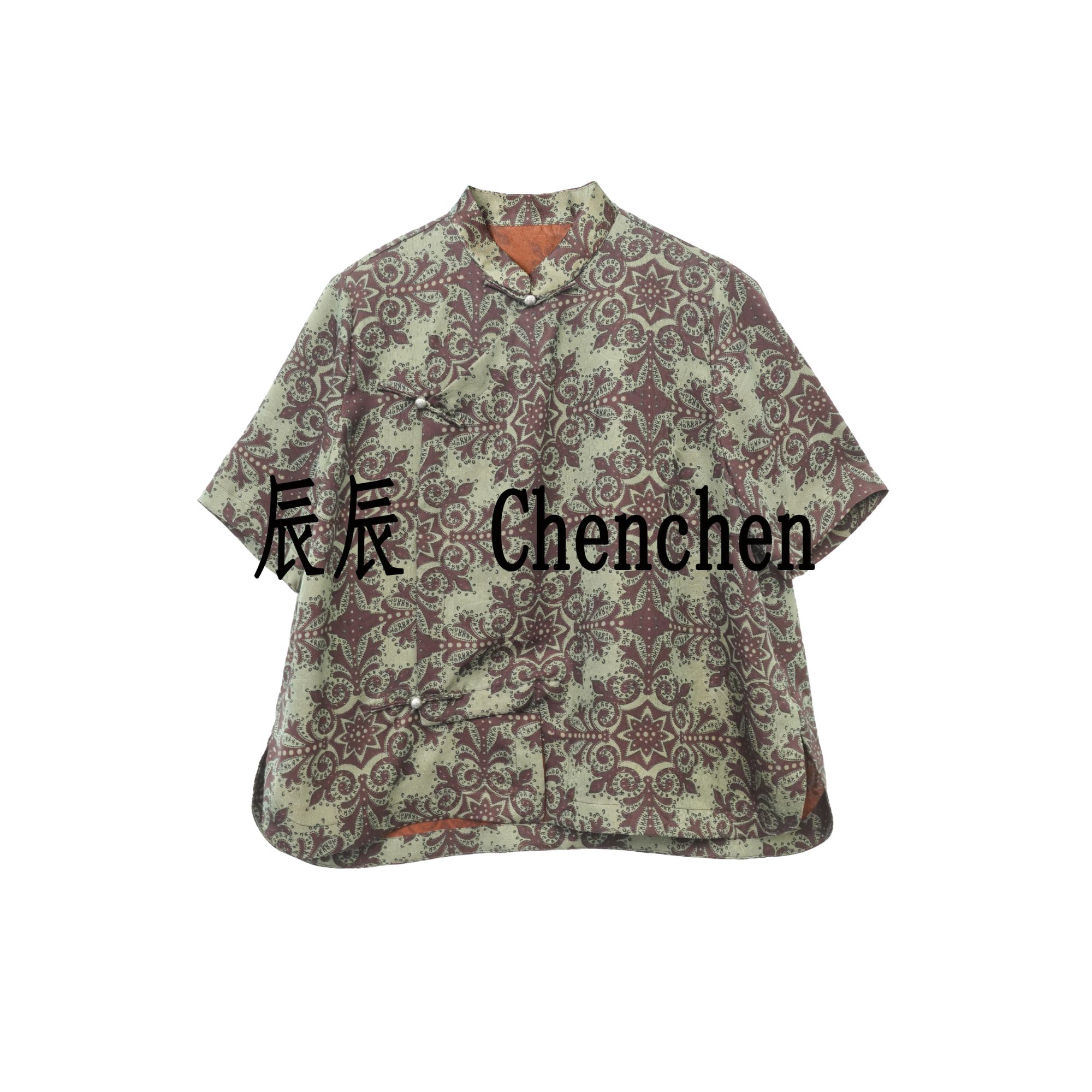 【辰辰高定】复古国风香云纱桑蚕丝宽松显瘦中式上衣ZQ20B50646