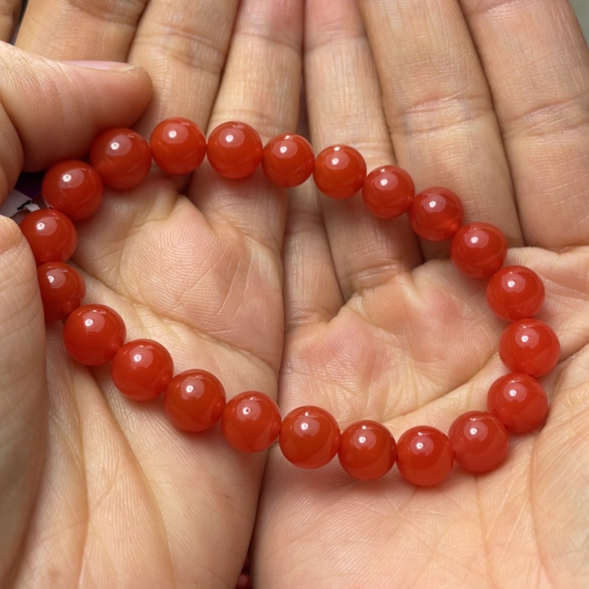 【闪购商品】未镶嵌原矿手串南红玛瑙九**  8