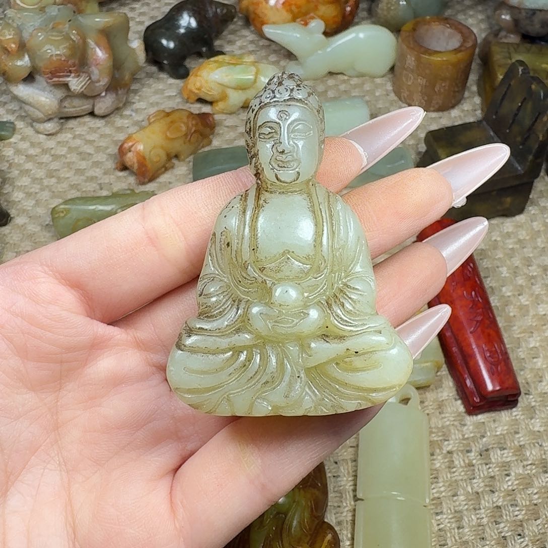 白玉菩提吊坠挂件