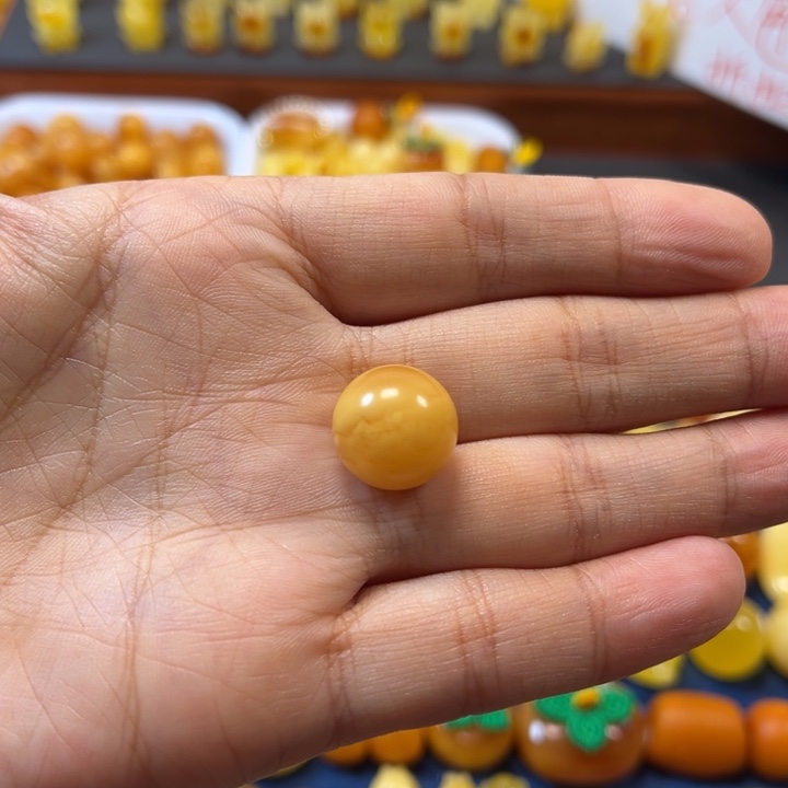 琥珀未镶嵌裸石扩孔定制不退换卡14加老蜡单珠