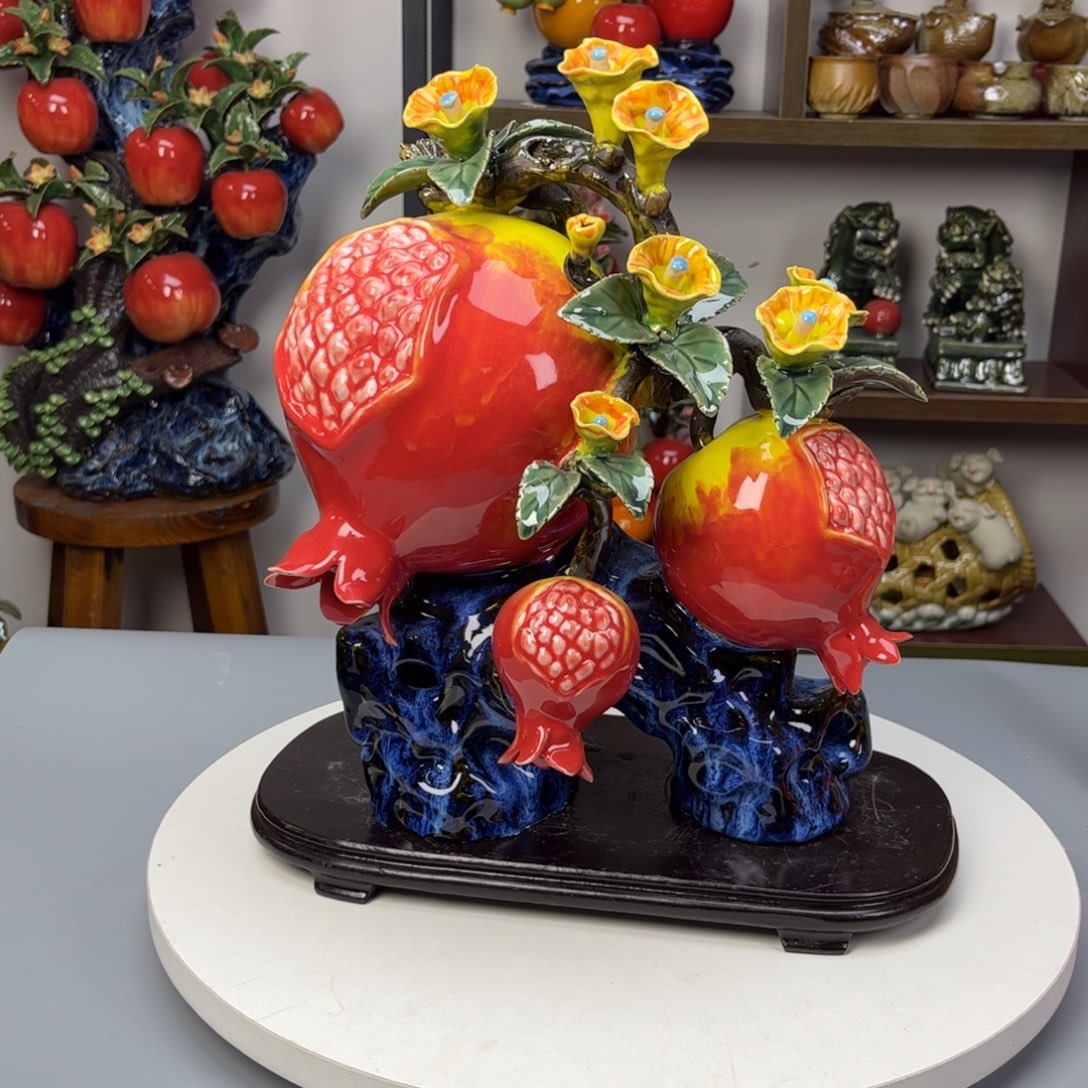 陶瓷笑口常开石榴2635