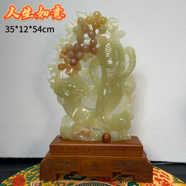天然玉石玄关客厅家居装饰摆件