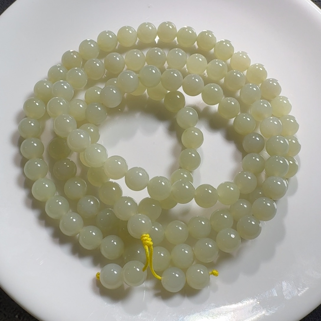 和田玉手串8未镶嵌