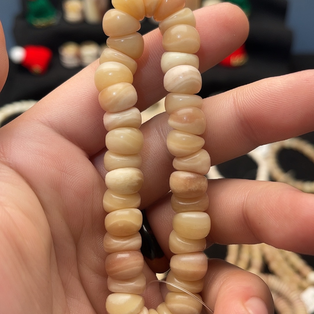 吊坠白玉菩提精品驼骨三花大肠