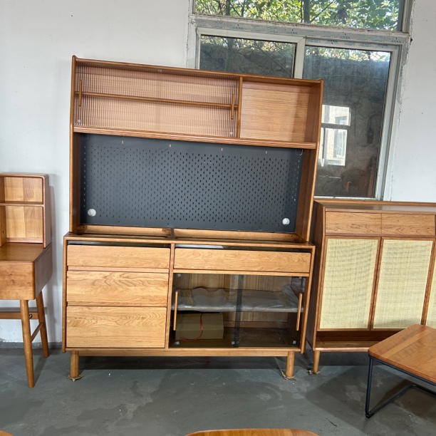 不退换瑕疵无售后 150*40*192樱桃木餐边柜无岩板