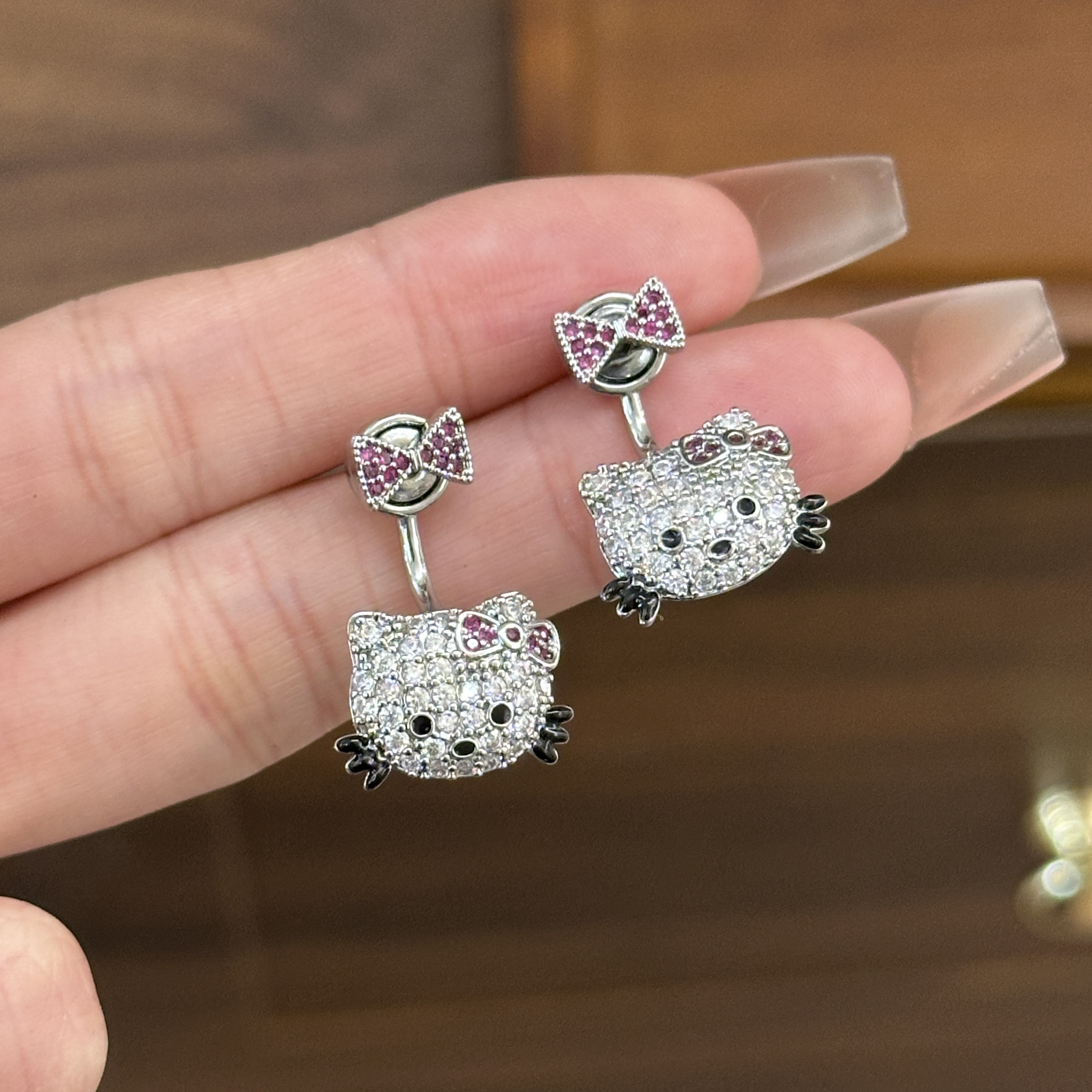 铜合金合成锆石耳饰 CC8047 耳环