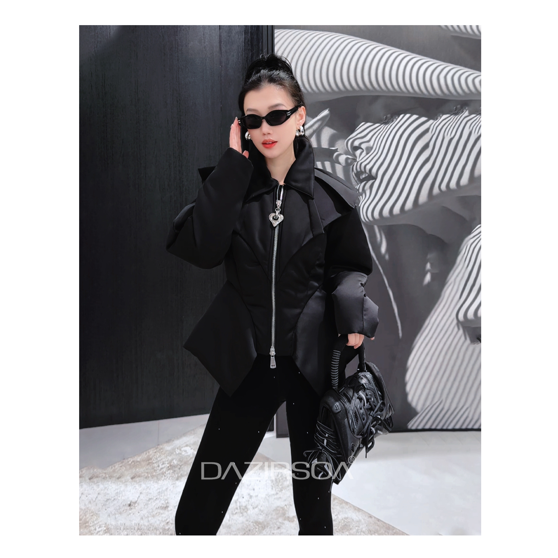 “时髦张力”时尚百搭海军领洋气小众羽绒服外套 AC583