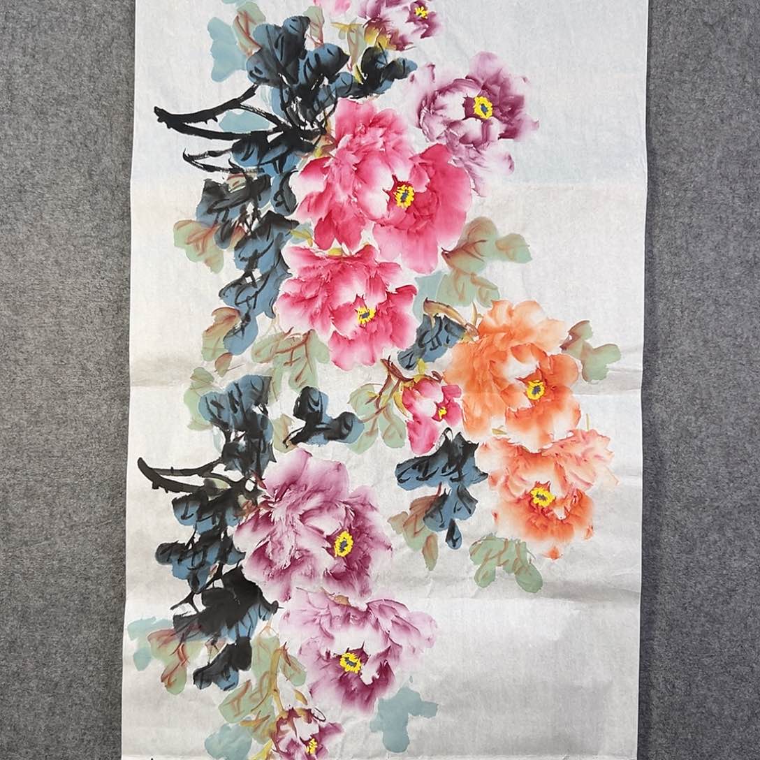 国画434 花鸟在此处飞翔也不