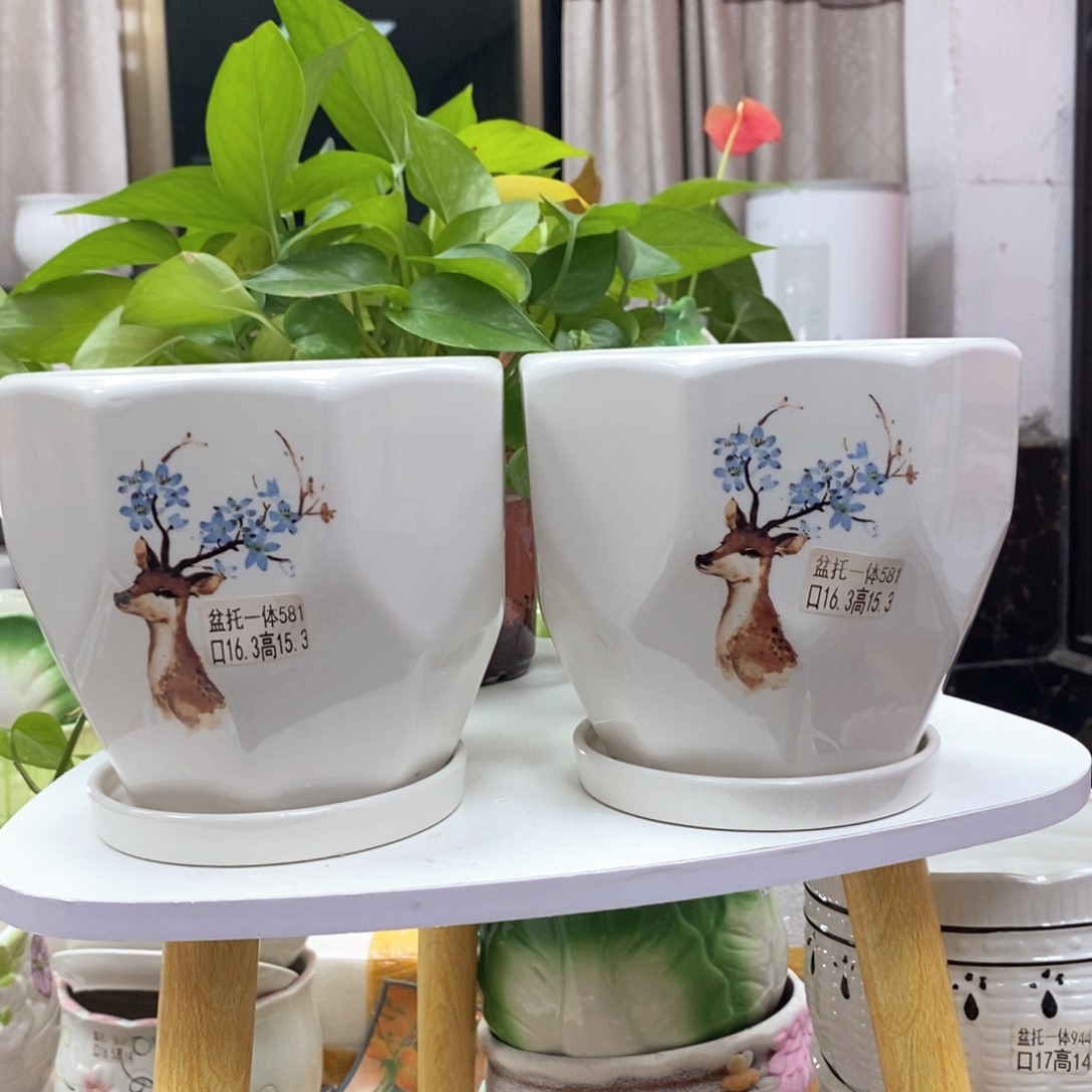 @夏西陶瓷花盆@@55811