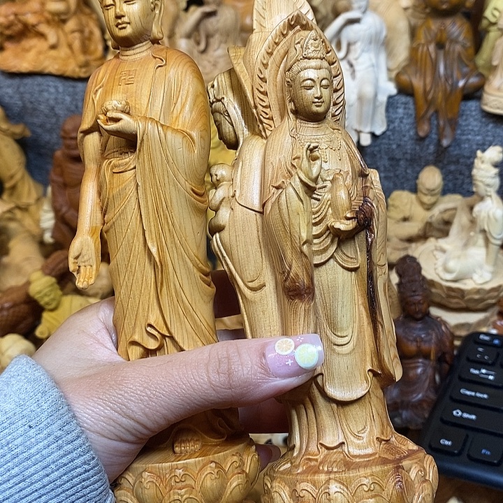 烟***柏木（崖柏）崖柏瑕疵阿弥陀佛➕观音